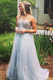 Popular Fashion Formal Evening Dress Sweetheart Tulle Long Prom Dress with Appliques Dress