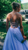 Pageant Dresses Formal Evening Dresses Sparkly Lavender A-Line Custom Long Prom Dress
