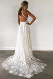 High Quallity Princess White Lace Backless Beach Wedding Dress Prom Dresses Formal Gowns