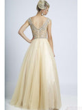 Beading A-line Long Prom Dress - Laurafashionshop