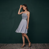 Pretty A-line Spaghetti Straps Chiffon Short Homecoming Dresses WH301039