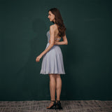 Pretty A-line Spaghetti Straps Chiffon Short Homecoming Dresses WH301039