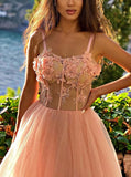 Gorgeous A-line Sleeveless Appliques Flora Prom Dress With Slit