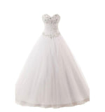 Charming Strapless Beaded Ball Gowns Wedding Dresses - Laurafashionshop