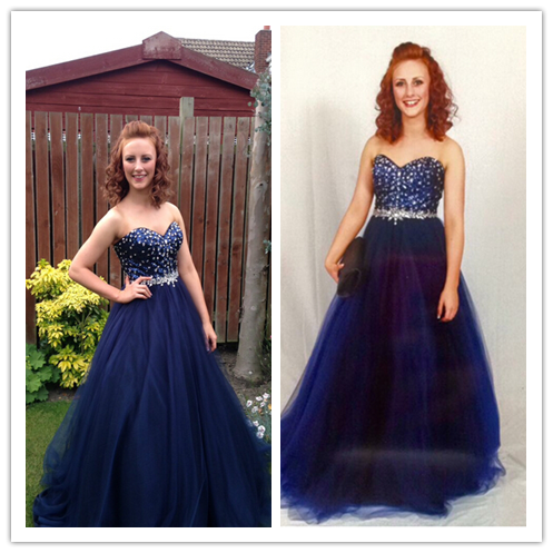 Royal Blue Sweetheart Beading Unique Prom Dresses