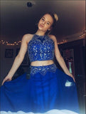 Two Pieces Different Real Made Prom Dresses - Laurafashionshop