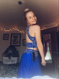 Two Pieces Different Real Made Prom Dresses - Laurafashionshop