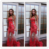 Lace Beading Real Made Best Cooktail Party Prom Dresses