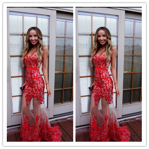 Lace Beading Real Made Best Cooktail Party Prom Dresses