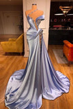 Off-the-Shoulder Elegant Gorgeous Mermaid Long Prom Dress Beadings With Split