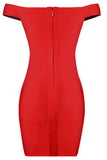 Sleeveless Tight Simple Red V Neck Short Homecoming Dress