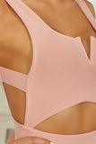 Backless Short Sexy Pink Sleeveless Homecoming Dress