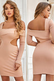 Long Sleeves Fashion Tight Short Prom Dress Homecoming Dress