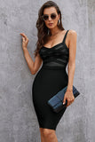 V Neck Tulle Black Sleeveless Spaghetti Straps Homecoming Dress