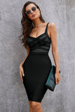 V Neck Tulle Black Sleeveless Spaghetti Straps Homecoming Dress