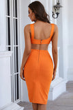 High Waist Cross Low Cut Slim Fit Backless Sexy Homecoming Dress