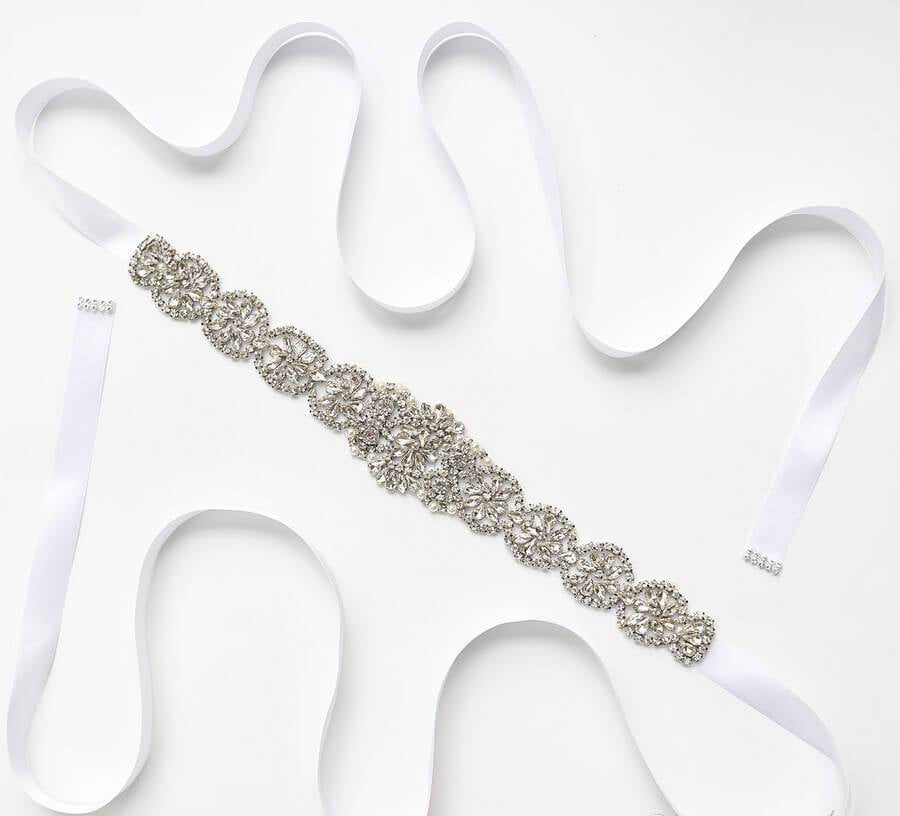 35cm X 5cm Crystal Sashes with Ribbon Cheap Bridal Accessories Belt