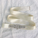 Shiny Diamond Crystal Cheap Wedding Sash with Ribbon Accessories Bridal Belts