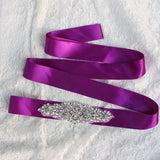 Shiny Diamond Crystal Cheap Wedding Sash with Ribbon Accessories Bridal Belts