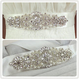 Shiny Diamond Crystal Cheap Wedding Sash with Ribbon Accessories Bridal Belts