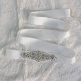 Shiny Diamond Crystal Cheap Wedding Sash with Ribbon Accessories Bridal Belts