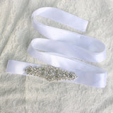 Shiny Diamond Crystal Cheap Wedding Sash with Ribbon Accessories Bridal Belts