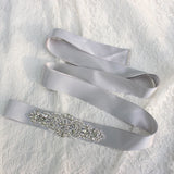 Shiny Diamond Crystal Cheap Wedding Sash with Ribbon Accessories Bridal Belts