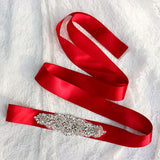 Shiny Diamond Crystal Cheap Wedding Sash with Ribbon Accessories Bridal Belts