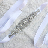 Luxurious Custom Made Diamond Crystal Wedding Sashes with Ribbon Accessories Bridal Belts