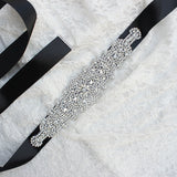 Luxurious Custom Made Diamond Crystal Wedding Sashes with Ribbon Accessories Bridal Belts