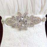 Ivory Hand Made Crystals Wedding Sashes with Ribbon Women Accessories Bridal Belt