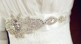 Ivory Hand Made Crystals Wedding Sashes with Ribbon Women Accessories Bridal Belt