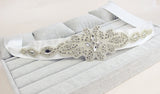 Ivory Hand Made Crystals Wedding Sashes with Ribbon Women Accessories Bridal Belt