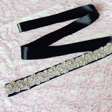 Crystals Rhinestone Ivory Wedding Sashes with Ribbon Women Accessories Bridal Belt