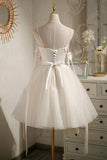Spaghetti Straps Prom Dress Tulle Homecoming Dress