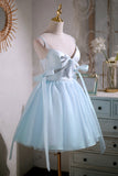 Sky Blue Short Party Dress Disney Dress Cute Homecoming Dress