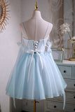 Sky Blue Short Party Dress Disney Dress Cute Homecoming Dress