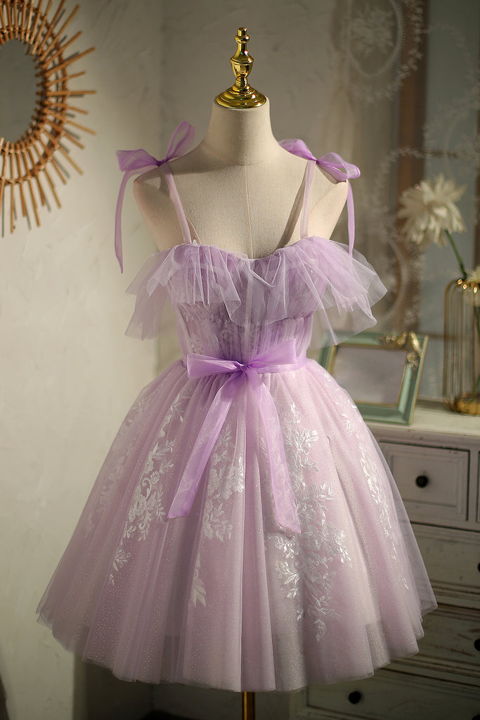 Lilac Birthday Party Dress Chic Short Homecoming Dresses