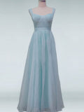 Mint tulle Knee length Spaghetti bridesmaid dresses