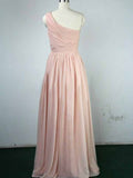 Blush Pink One Shoulder Bridesmaid Dresses