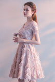 Party Dress with Feathers Elegant Bridesmaid Dress Prom Dress Homecoming Dresses