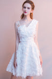 Tea-Length Prom Dress Asymmetric Homecoming Dresses With Tassels