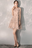 Pink Sleeveless Fairy Tulle Prom Dress Short Homecoming Dresses