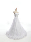 Floor Length A Line Appliques Bridal Wedding Dresses