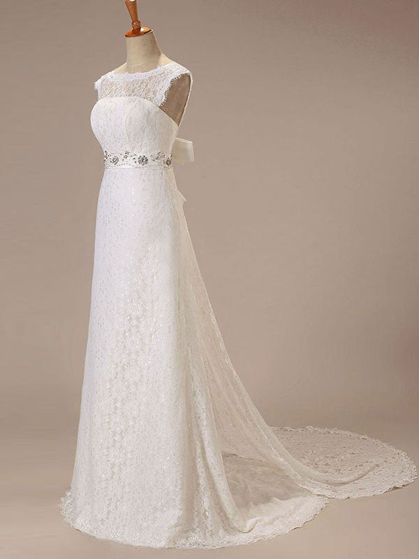 High Neck Lace Wedding Gowns With Real Photo Bridal Dress