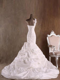 Beading Lace CharmingTrumpet/Mermaid Halter Sweep/Brush Train Wedding Dresses - Laurafashionshop