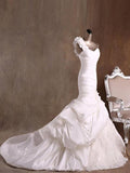 Beading Lace CharmingTrumpet/Mermaid Halter Sweep/Brush Train Wedding Dresses - Laurafashionshop