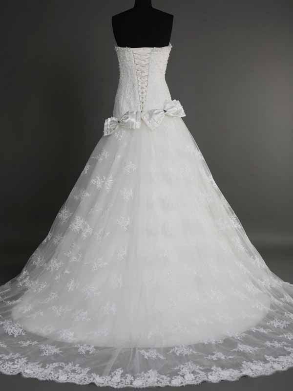 Appliques Elegant Sweetheart Lace Ivory Mermaid Bride Gowns Wedding Dresses - Laurafashionshop