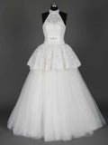 Lace A-Line Long Bridal Gown Wedding Dresses