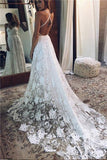 High Quallity Princess White Lace Backless Beach Wedding Dress Prom Dresses Formal Gowns